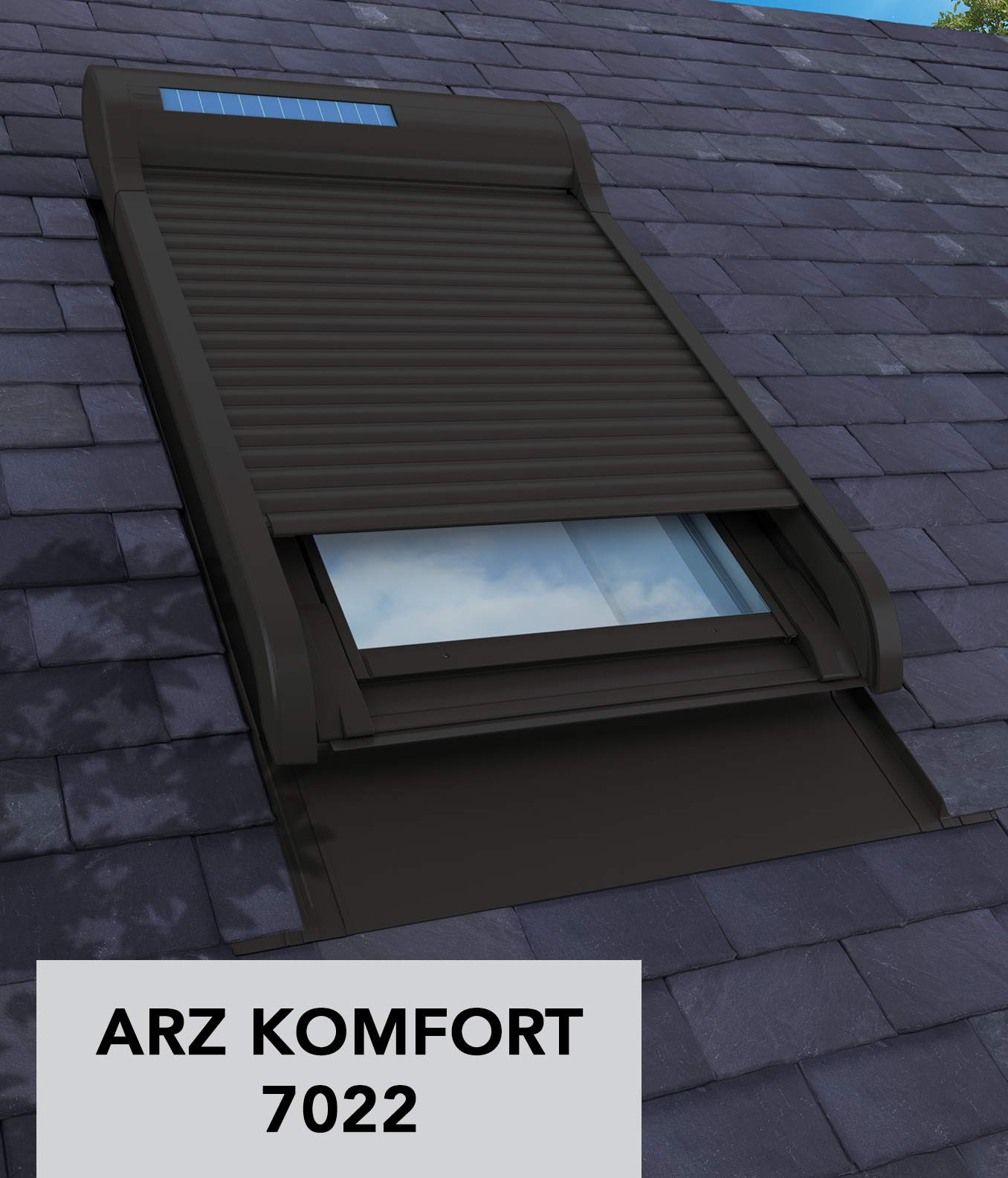 External roller shutter provides total comfort when using the attic space because it protects from overheating - FAKRO