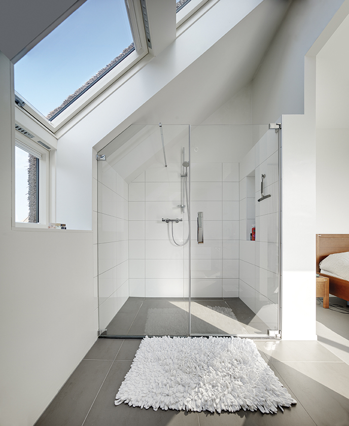 Interiors in the attic - Bathroom