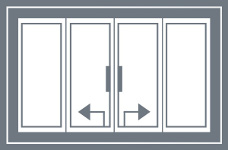 Schemes for opening lift & slide doors HST