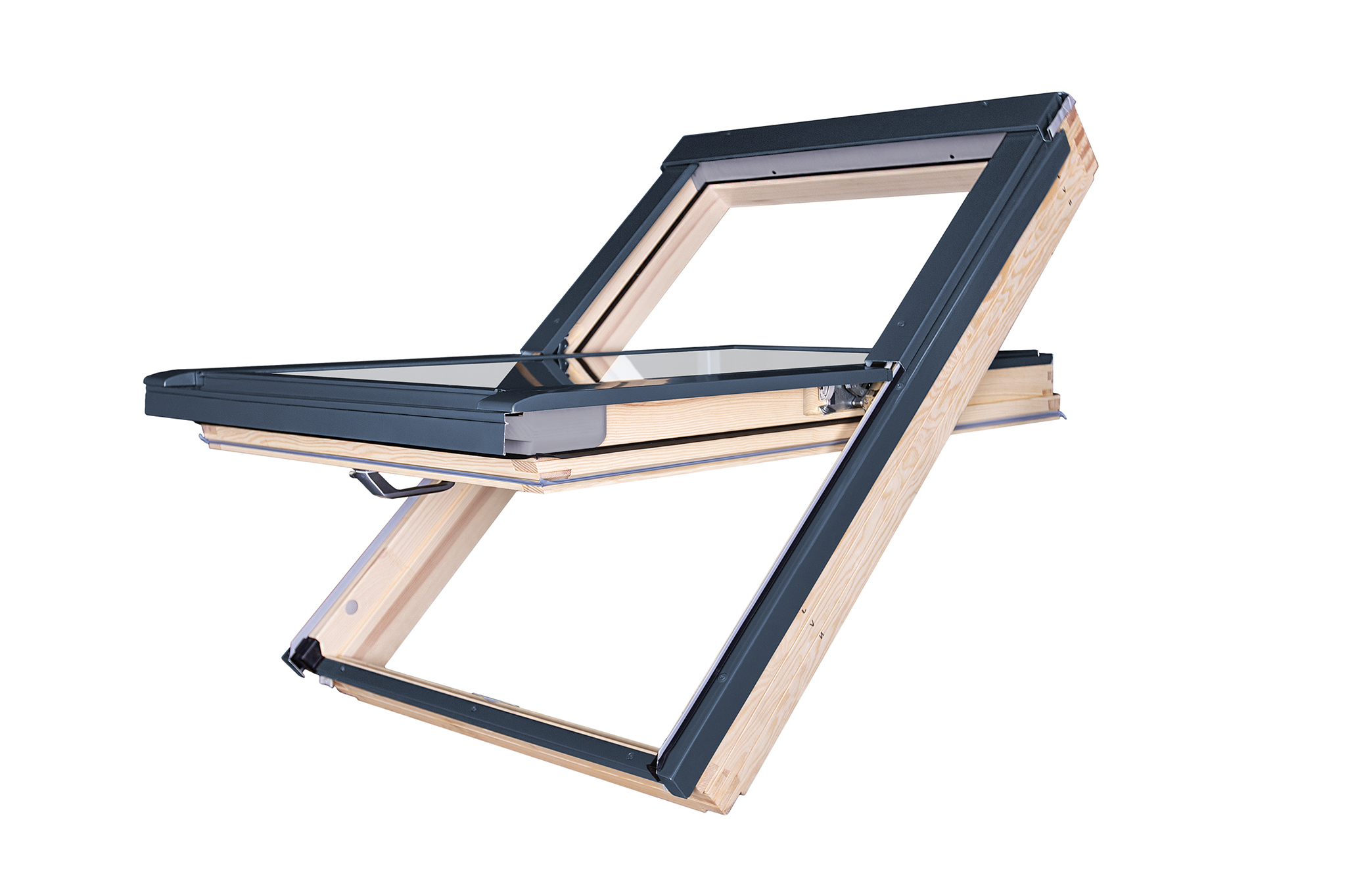 Wooden pivot windows