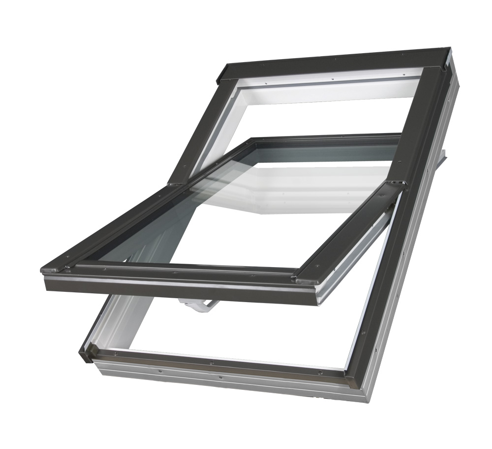 PVC pivot roof windows